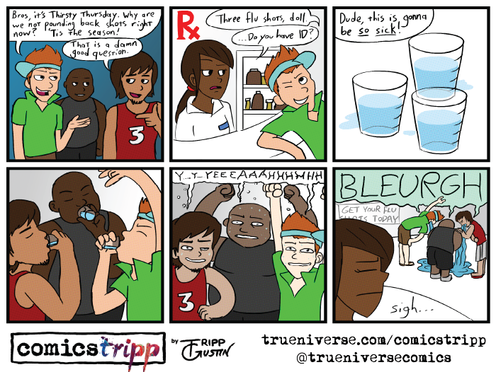 Flu Shots comicstripp
